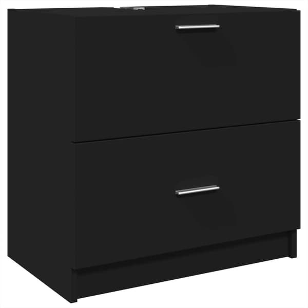 vidaXL underskab til håndvask 59x37x59 cm konstrueret træ sort