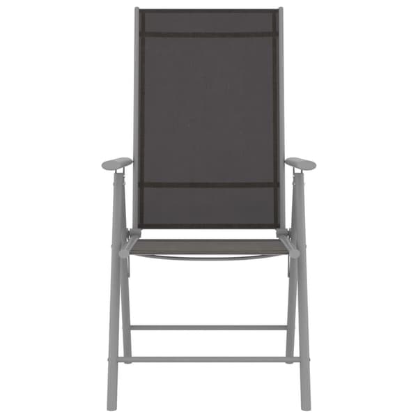 vidaXL foldbare havestole 4 stk. textilene sort