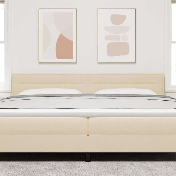 vidaXL Hovedgærde Creme 200 cm Stof