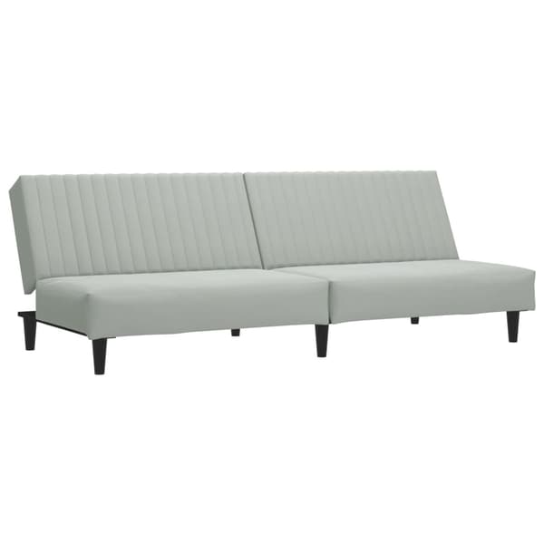 vidaXL sofasæt 2 dele velour lysegrå