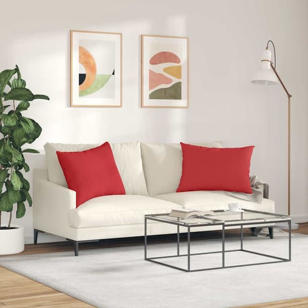 vidaXL Sofapuder 2 pcs Rød 70 x 50 cm Stof
