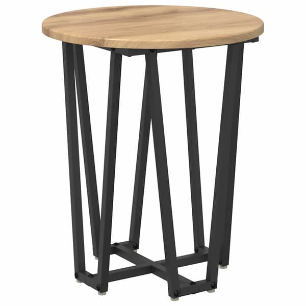 vidaXL Sidebordssæt 2 pcs Artisan egetræ og sort