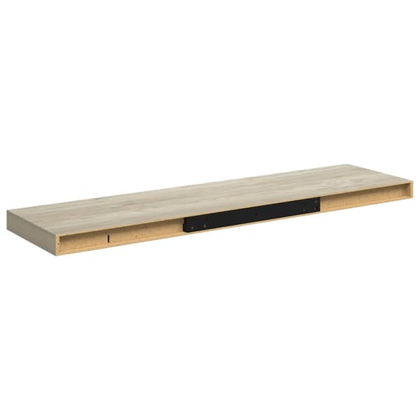 vidaXL væghylder 2 stk. 90x23,5x3,8 cm MDF egetræsfarve