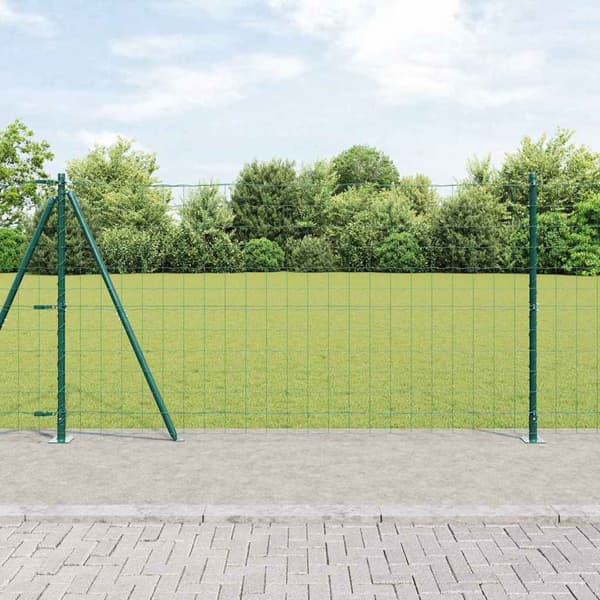 vidaXL Hegn med post Grøn 1,2 x 10 m Stål
