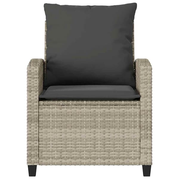vidaXL sofasæt til haven 4 dele med hynder polyrattan lysegrå