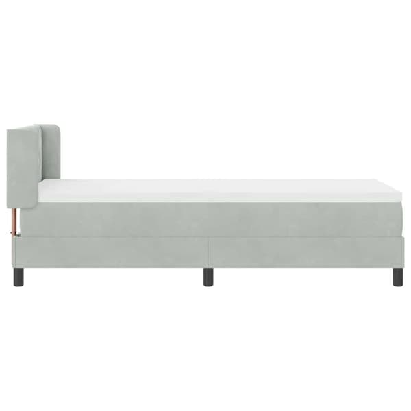 vidaXL Box spring seng med madras Lysegrå 200 x 80 cm Polyester