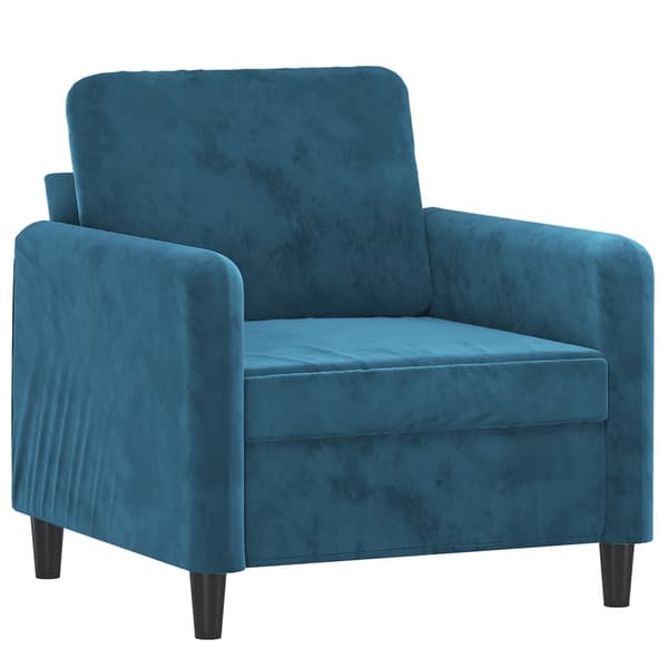 vidaXL lænestol 60 cm velour Blå
