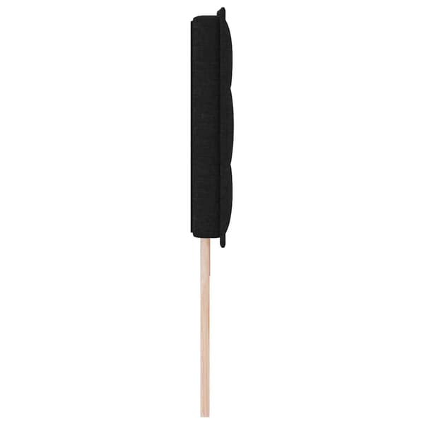 vidaXL LED-sengegavl Linjer Design Sort 90 cm Stof