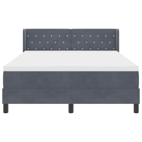 vidaXL Box spring seng med madras Mørkegrå 200 x 160 cm Polyester