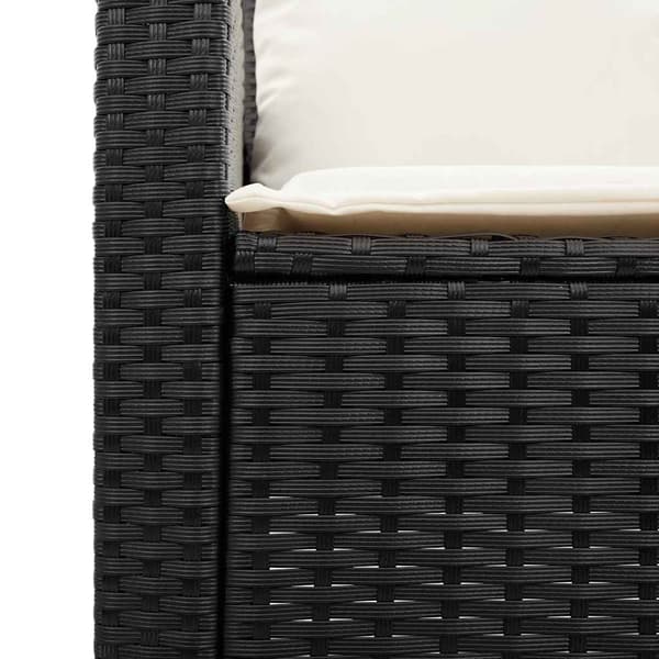 vidaXL sofasæt til haven 6 dele med hynder polyrattan sort