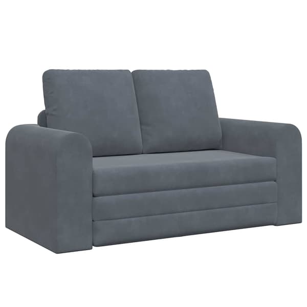 vidaXL Sovesofa 60cm Mørkegrå Fløjl