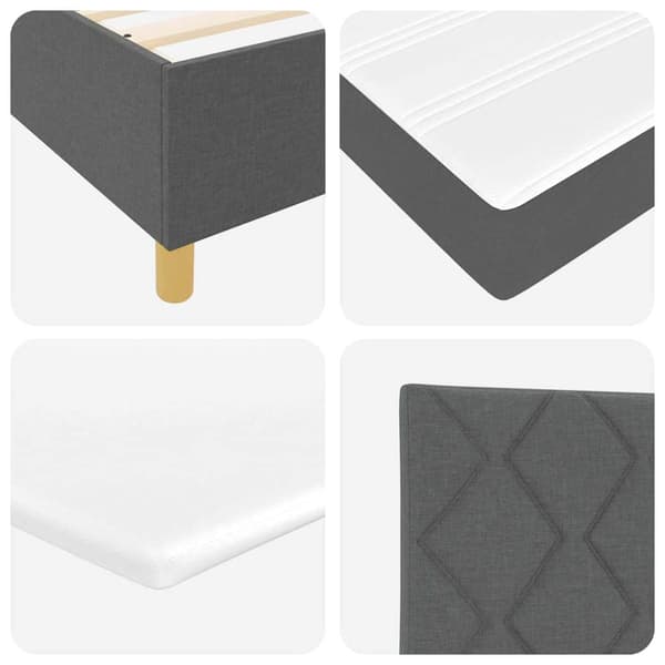 vidaXL Box spring seng med madras Grå 100 x 200 cm Stof