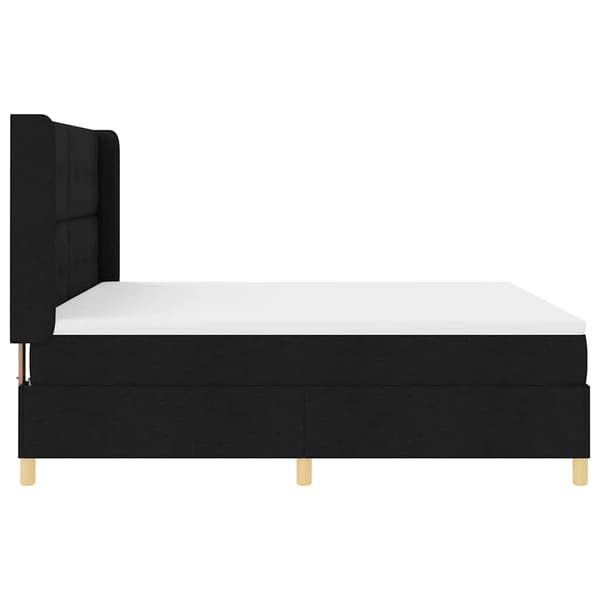 vidaXL Box spring seng med madras Sort 140 x 200 cm Stof