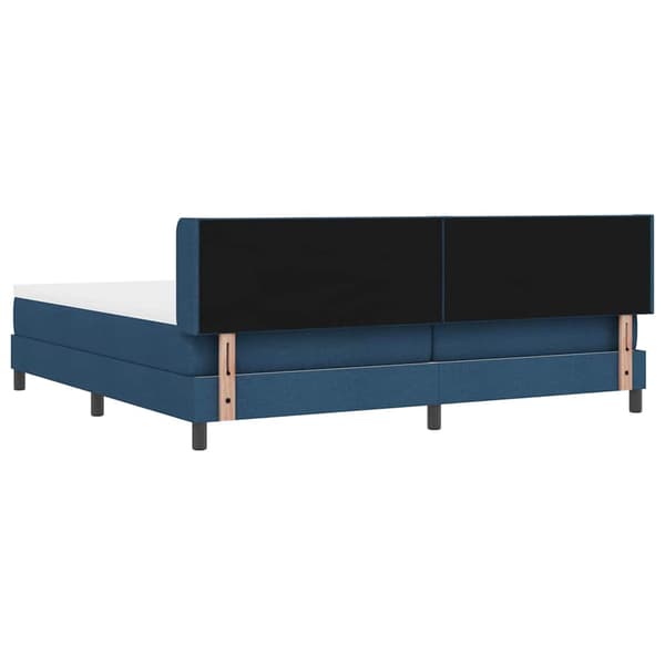 vidaXL Box spring seng med madras Blå 200 x 200 cm Polyester