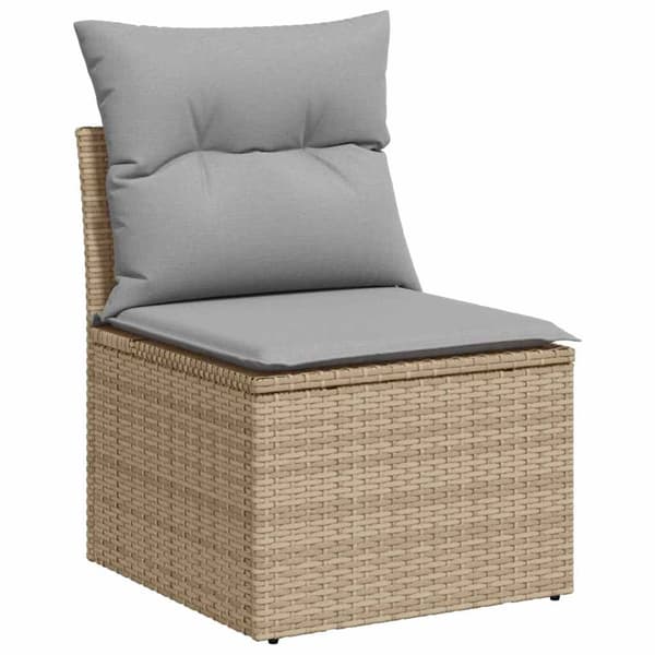 vidaXL Sofa Sæt 5 pcs Beige polyrattan