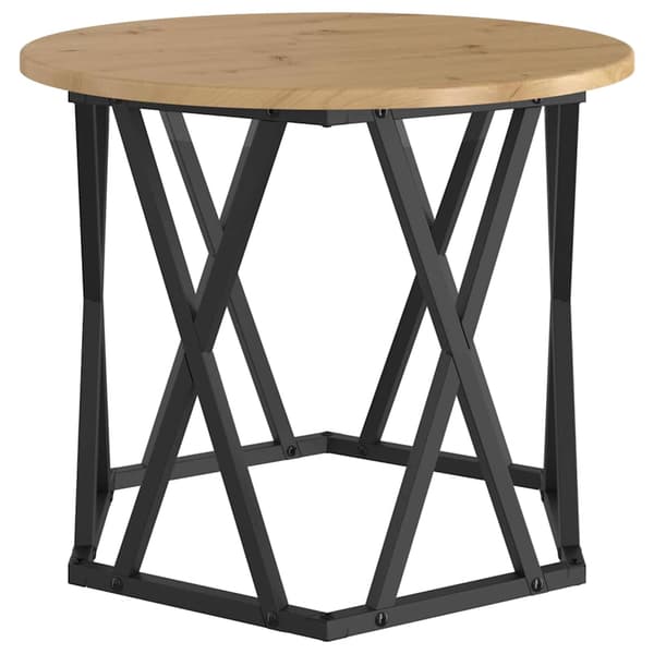 vidaXL Sidebord 2 pcs Artisan Egetræ Ingeniørtræ og stål