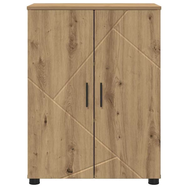vidaXL Badeværelsesskab med opbevaring Artisan Egetræ 60 x 35 x 80 cm