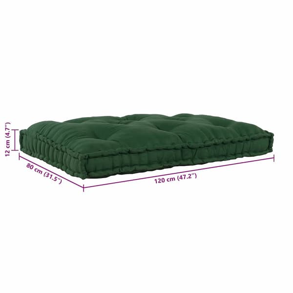 vidaXL Modulært patchwork sofa Grøn 120 x 80 x 12 cm Stof