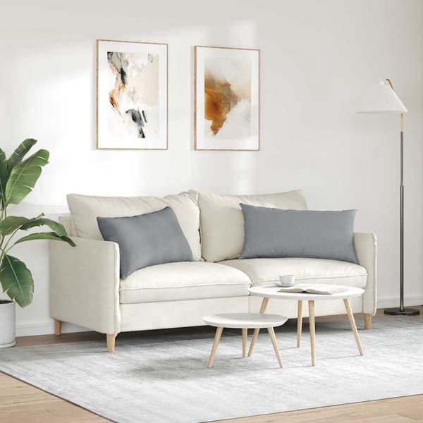 vidaXL Sofapuder 2 pcs Lysegrå 80 x 40 cm Stof