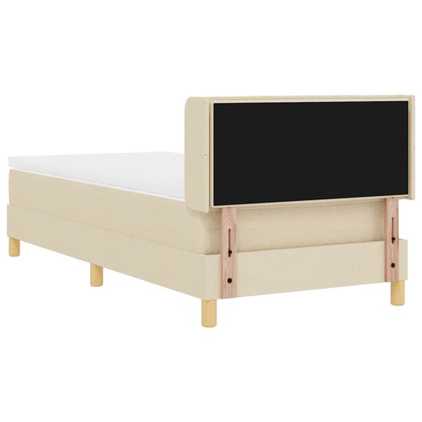 vidaXL Box spring seng med madras Creme 200 x 100 cm Polyester