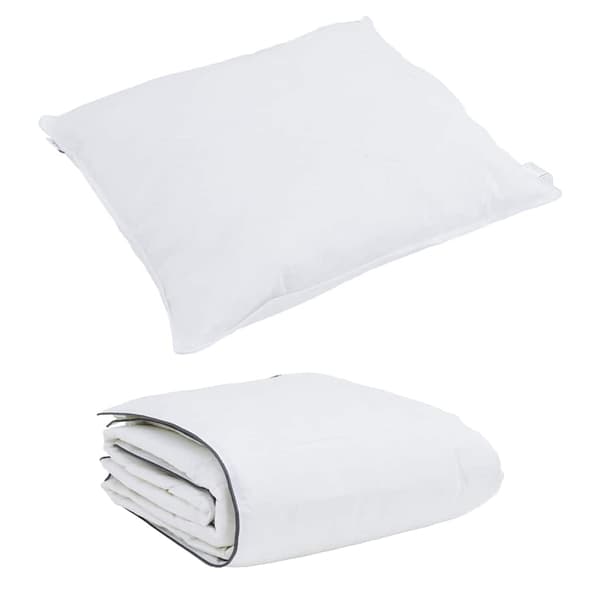 vidaXL Vinter dyne med pude 2 pcs Hvid Dunfjer