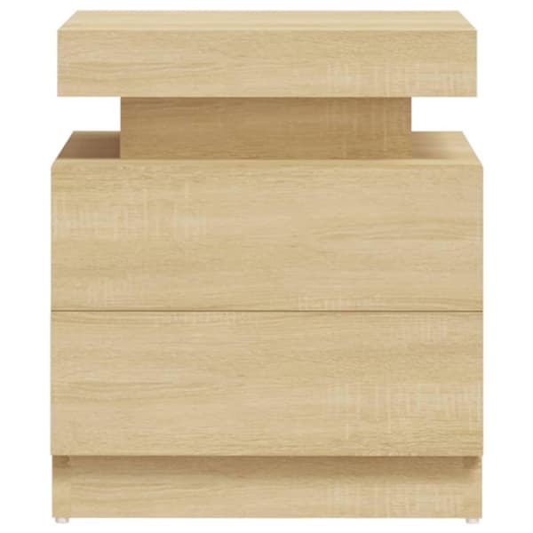 vidaXL sengeskab 45x35x52 cm spånplade sonoma-eg