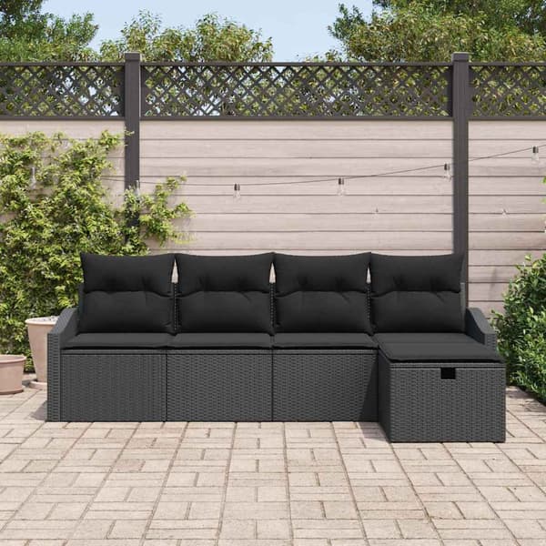 vidaXL Sofa Sæt med pude 6 pcs polyrattan