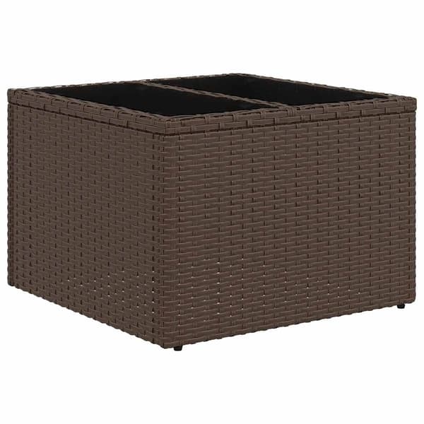 vidaXL sofasæt til haven 7 dele med hynder polyrattan brun