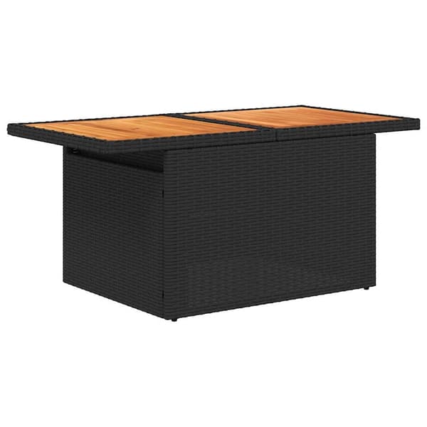 vidaXL sofasæt til haven 7 dele med hynder polyrattan akacietræ sort
