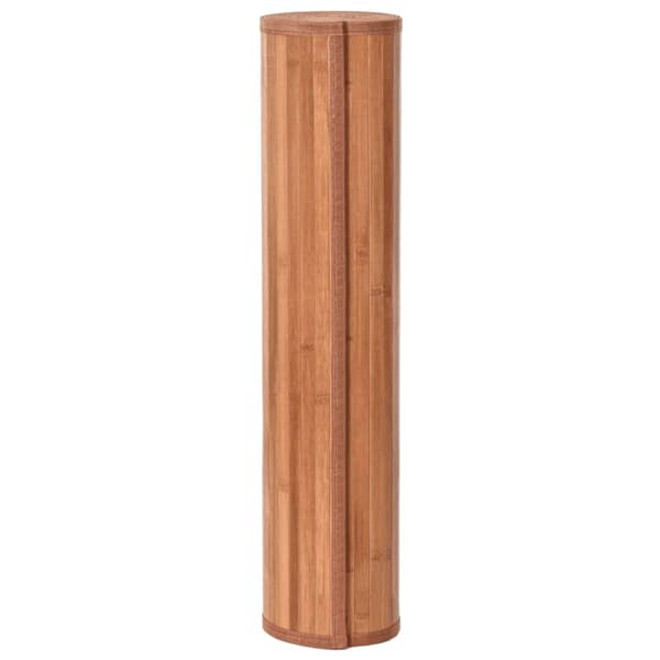 vidaXL gulvtæppe 70x400 cm rektangulær bambus brun