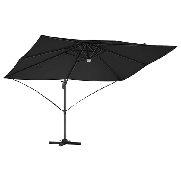 vidaXL Parasol Sort 351 x 250 x 253 cm Polyester og Aluminium
