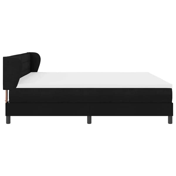 vidaXL Box spring seng med madras Sort 200 x 200 cm Stof