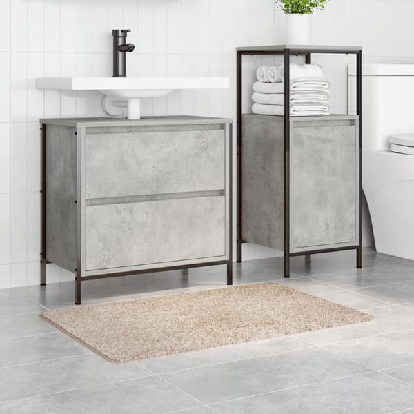 vidaXL Antiskrid Badmåtte Creme 60 x 90 cm PP