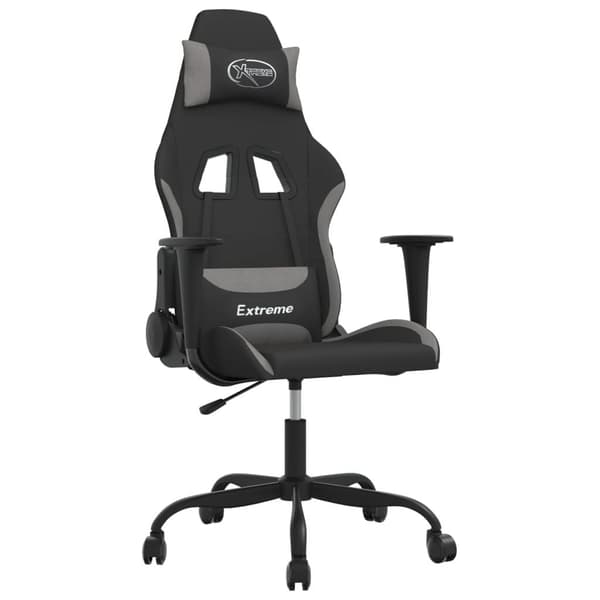 vidaXL gamingstol med massagefunktion sort og lysegrå
