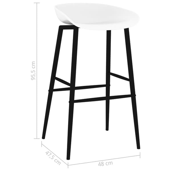 vidaXL barstole 4 stk. hvid