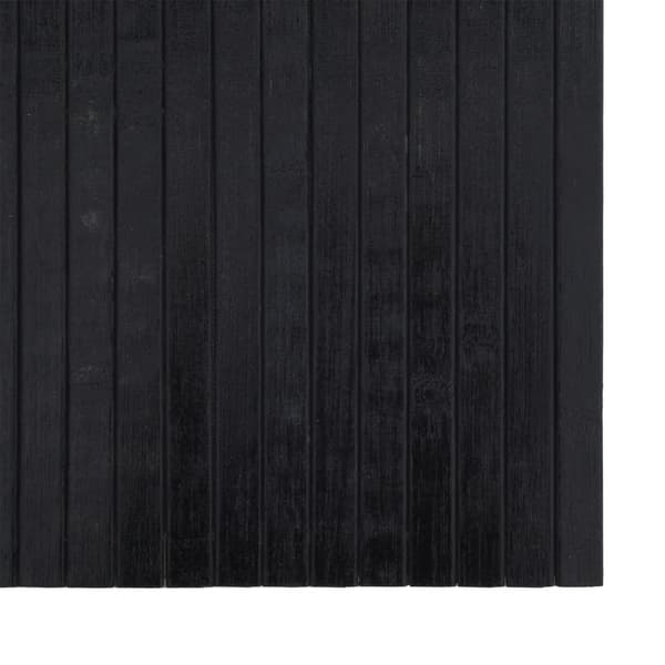 vidaXL gulvtæppe 70x300 cm rektangulær bambus sort