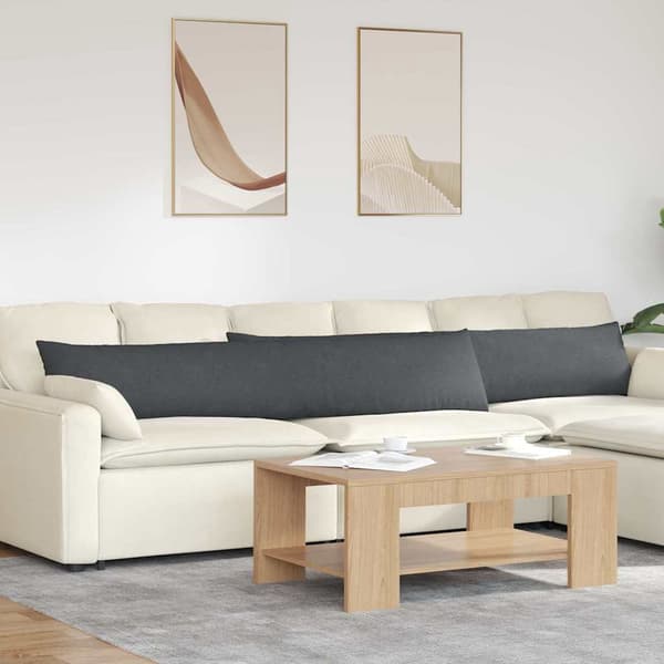 vidaXL Sofapuder 2 pcs Mørkegrå 200 x 40 cm Velourstof