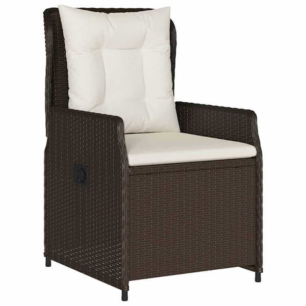 vidaXL Have Spisebordssæt 5 pcs Brun polyrattan