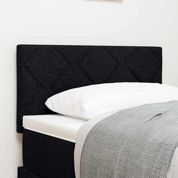vidaXL Hovedgærde Sort 80 cm Stof