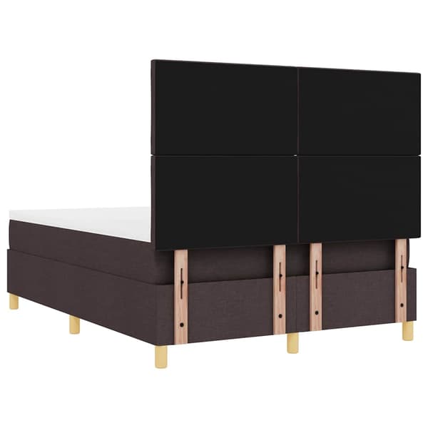 vidaXL Box spring seng med madras Mørk Brun 160 x 200 cm Stof