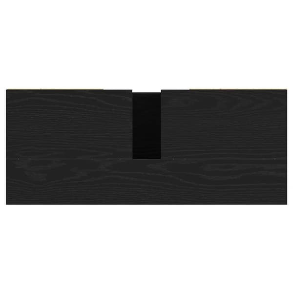 vidaXL vaskskab sort egetræ 80x33x60 cm konstrueret træ