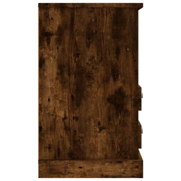 vidaXL sengeborde 2 stk. 43x36x60 cm røget egetræsfarve