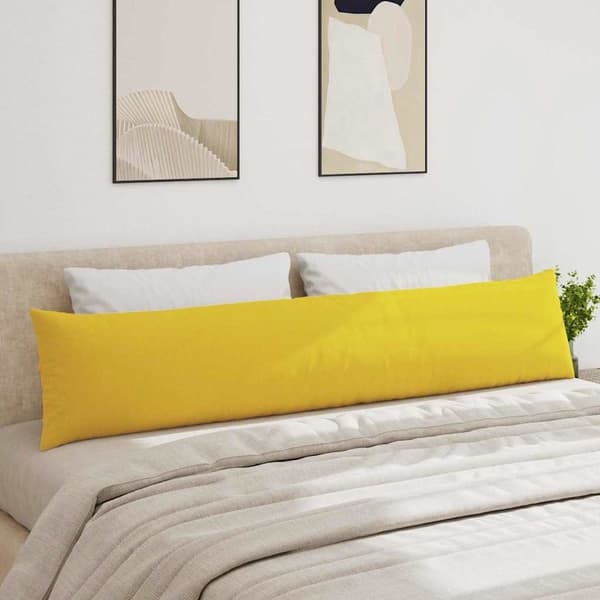 vidaXL Sofapuder 2 pcs Lys Gul 200 x 40 cm Stof