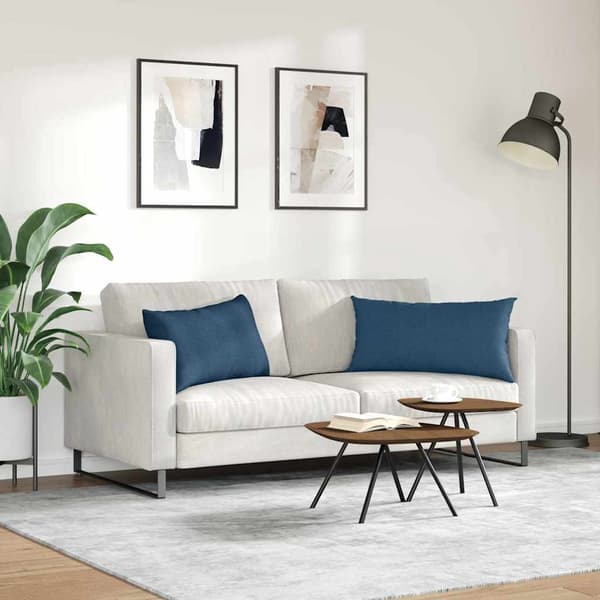 vidaXL Sofapuder 2 pcs Blå 80 x 40 cm Stof