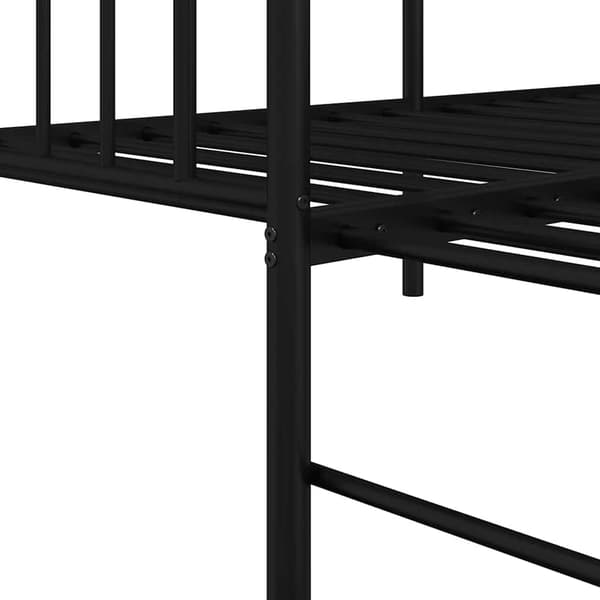 vidaXL Dagsengramme Sort 75 x 190 cm Stål