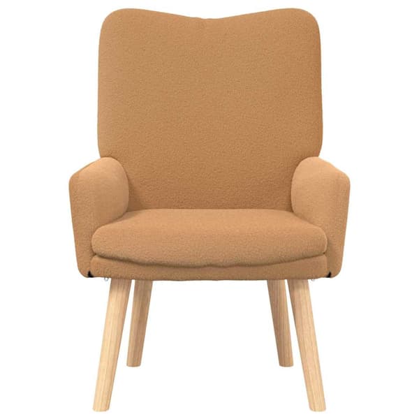 vidaXL lænestol Beige 63 x 67 x 94 cm Polyester og krydsfiner