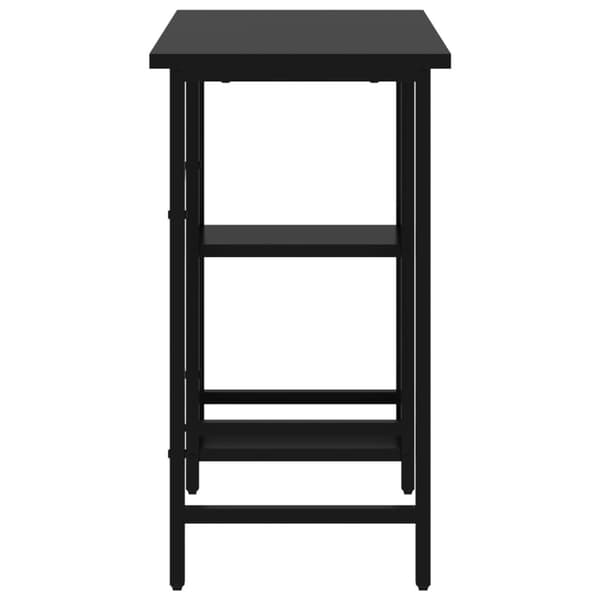 vidaXL computerbord 80x40x72 cm MDF og metal sort