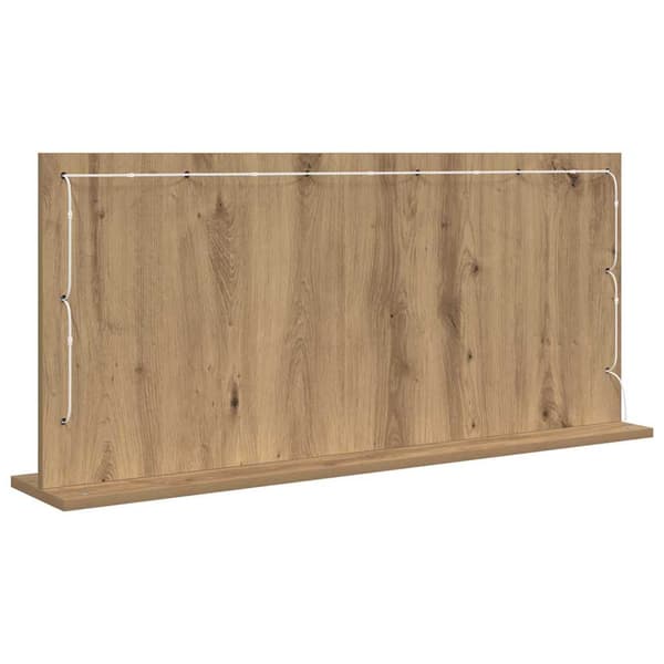 vidaXL Vaskeskab Spejl Rektangulær Artisan Egetræ 100 x 45 x 18 cm