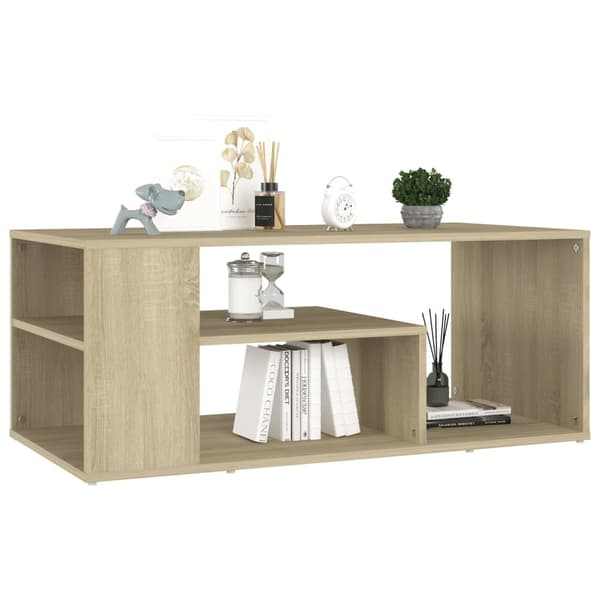 vidaXL sofabord 100x50x40 spånplade sonoma-eg