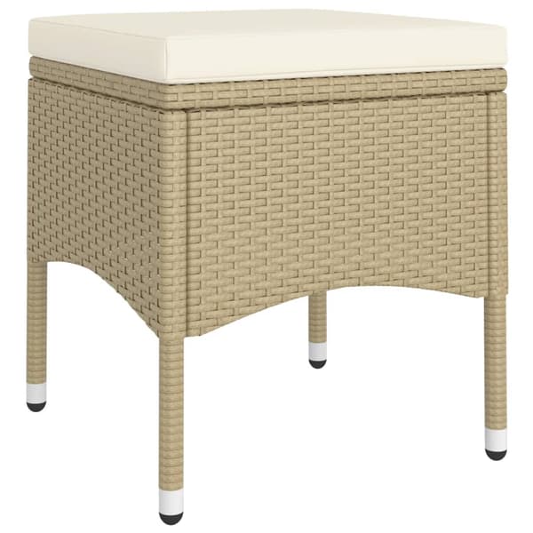 vidaXL spisebordssæt til haven 5 dele polyrattan beige